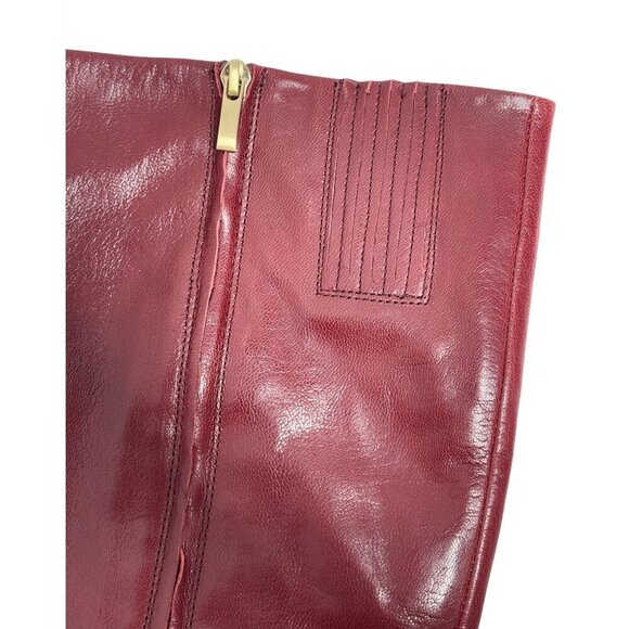 FRANCO SARTO / L-Palermo / Burgundy / Leather / Tall Boots With Block / Heel / S - Picture 6 of 10